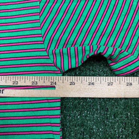 Ragabond Studio T Shirt Women's Size M Green Short Sleeve Striped - Picture 5 of 7